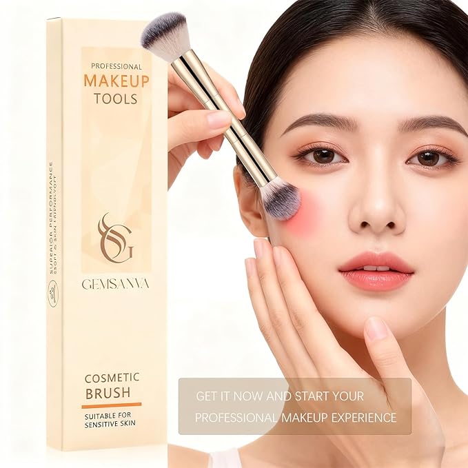 Makeup Brushes | Contour Brush Set,3Pcs Professional Foundation Brushes Angled Synthetic Kabuki Brush for Concealer, Blush and Eyeshadow