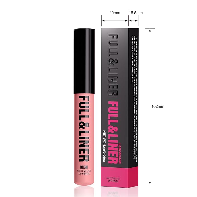 LANGMANNI 6Pcs Matte Velvet Lip Liner Pencil Set - Highly Pigmented,Smudge-Resistant Lip Pencils for Shaping & Contouring,Vegan & Cruelty-Free(#7+8+9+10+11+12)