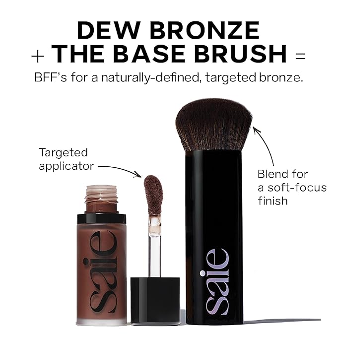 Saie Dew Bronze - Hydrating Liquid Bronzer Stick For a Sun Kissed Glow - Liquid Contour Stick Infused with Nourishing Skin Care Ingredients - Sculpted Face Makeup Essential - Stinson (0.4 oz)