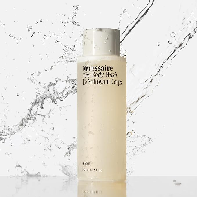 Nécessaire The Body Wash Hinoki - Multi-Oil Shower Gel Body Wash for Women + Men. Non-Comedogenic + Hypoallergenic for Sensitive Skin with Niacinamide. 8.4 fl oz.