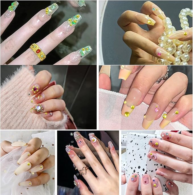 Beadsland Flatback Rhinestones Bulk,2880pcs Yellow Rhinestones for Nails Crafts Clothes DIY Decoration, Citrine/Lemon Yellow, SS30, 6.3-6.5mm
