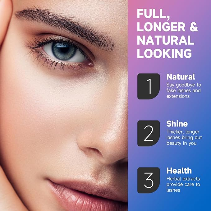 Eyelash Growth Serum, Lash Serum for Eyelash Growth & Enhancing, Advanced Formula for Natural Lashes or Lash Extensions & Brows (0.17 FL OZ, Count, 1)