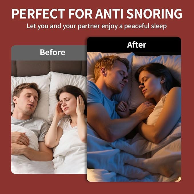 Nasal Strips for Snoring & Breathing Relief | Nose Tape for Nasal Congestion Relief | Effective Nose Strips to Open Airway, Improve Sleep & Anti Snoring (Black-30 Packs)