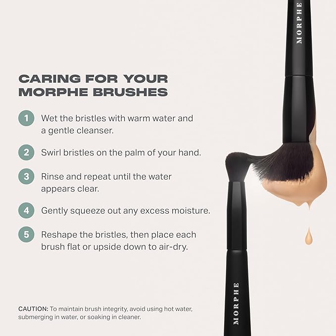 Morphe V108 Dense Blending Contour Brush - Vegan Pro Series Face Brush for Cream & Liquid Makeup - Precision Sculpting with Synthetic Bristles (1 Count)