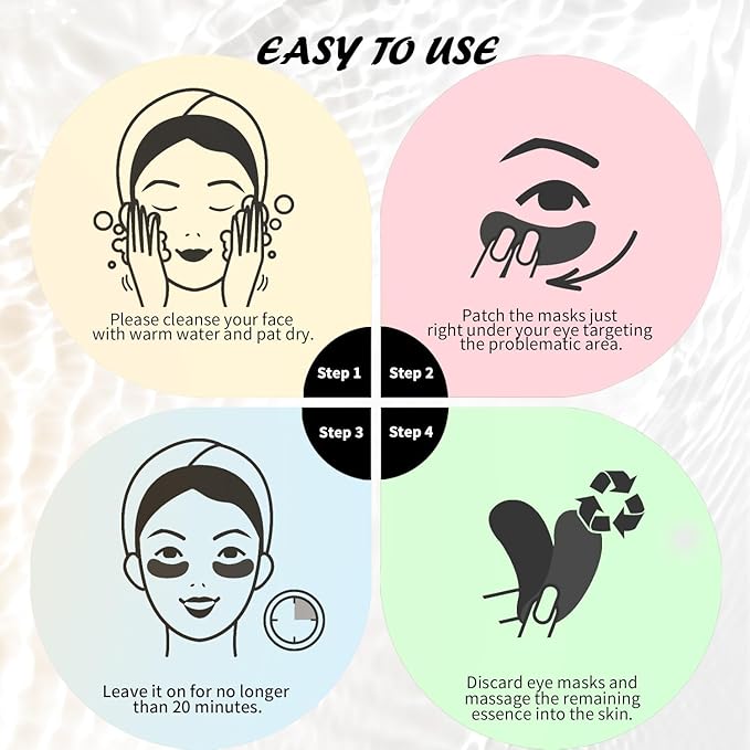 Under Eye Patches Variety Pack (24 Pairs), Stocking Stuffers for Women, Eye Masks for Dark Circles Puffy Eyes With 8 Colors (3 Pairs/Color), Vegan Skin Care Gifts for Teen Girls
