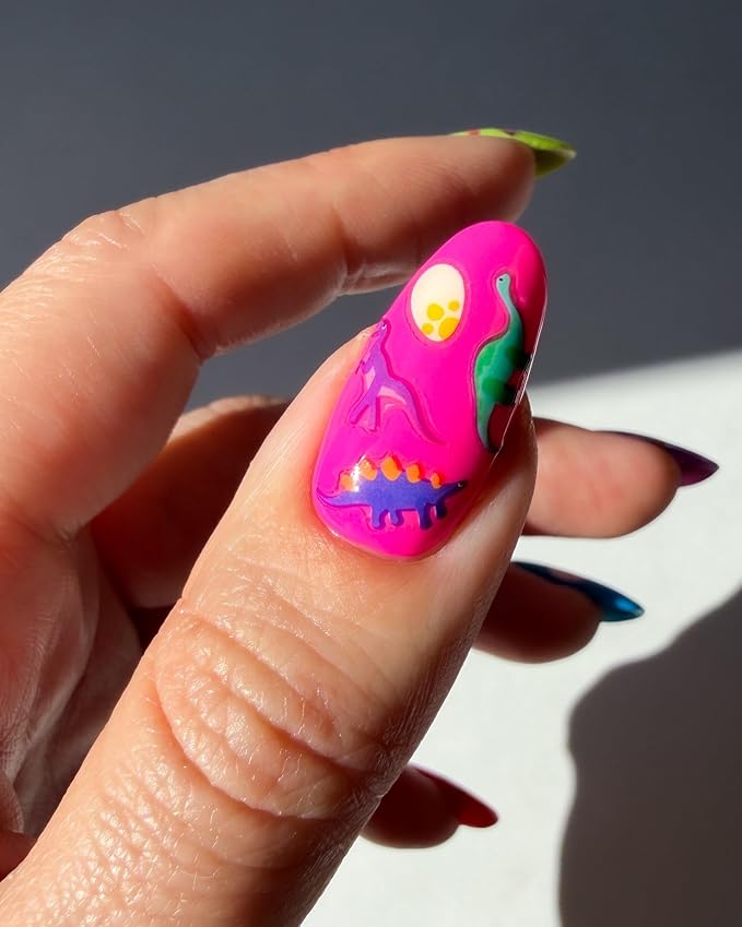 Deco Beauty Dinos-Super Thin & Easy-to-Apply Nail Art with The Cutest Designs-Durable & Long-Lasting Nail Art Stickers and Decals for Women, for DIY at-Home Manicures & Salon-Quality Nails
