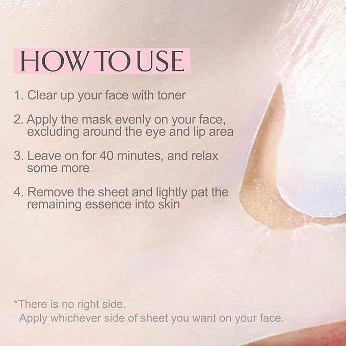 LA MUSE Biocellulose Signature Face Mask(5ea) | Deep Hydrating, Tightening & Firming Care for Skin Repair | Rejuvenating & Moisturizing | Cooling & Soothing Sensitive Skin | Face Mask Korean Skin Care
