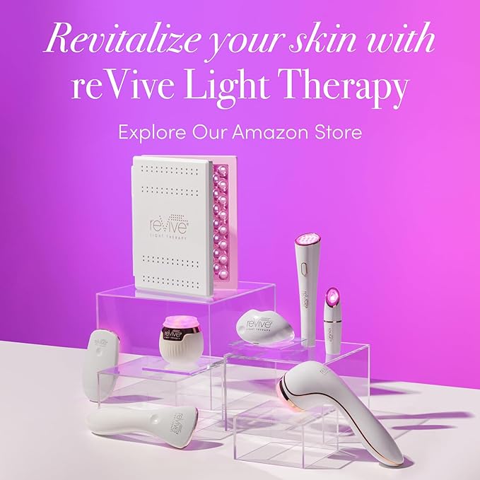 reVive Light Therapy Soniqué Mini Acne Cleanser, Battery-Operated Sonic Face Cleanser Brush with Blue & Red Light Therapy, Medical-Grade Acne Device for Face & Body, Water-Resistant