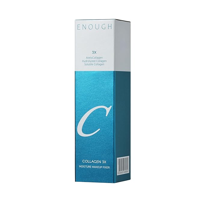 Enough Collagen 3X Moisture Makeup Fixer, Korean Make Up Dewy Setting Spray for Face, Long Lasting Hydrating Facial Mist with Hyaluronic Acid, 3.38 fl oz (100 ml)