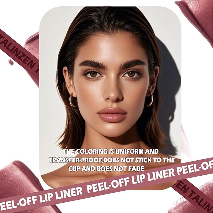 TALINZEN lip stain peel off,beauty-waterproof,transfer-proof and smudge-proof,makeup for all occasions,perfect for everyone (#03,0.12floz/3.5ml e)