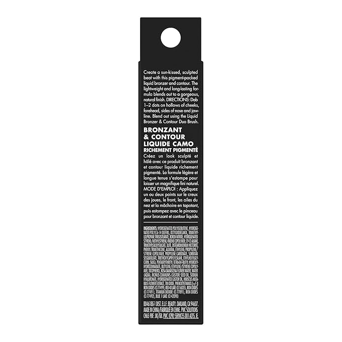 e.l.f. Camo Liquid Bronzer & Contour, Silky Highly Pigmented Formula, Creates a Long-Lasting Bronzed Glow & Natural Look, Vegan & Cruelty-Free, 10 Rich
