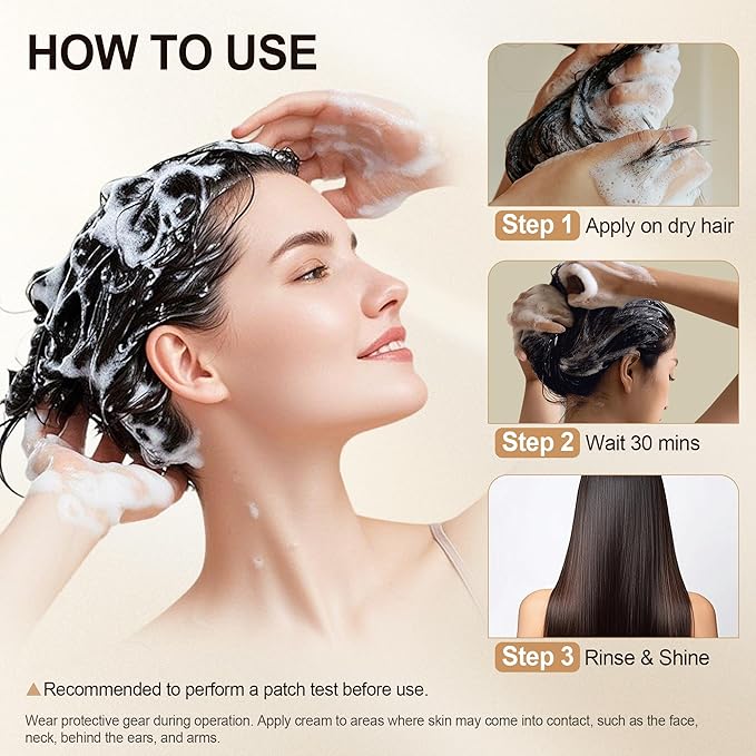 Black Hair Dye Shampoo - Herbal Color EnhancingShampoo for Deep, Rich Black Hair with Natural Botanicals and Shine