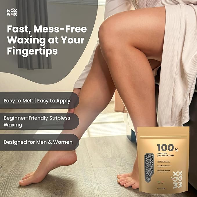 Wax Wax Stardust Hard Wax Beads | Coarse Hair Removal Wax for Ultra Sensitive Skin | Strip-Free, Low Melting, Cruelty-Free & Eco-Friendly Waxing Beads With Hybrid Rosin Formula | Made In Italy - 2.5lb