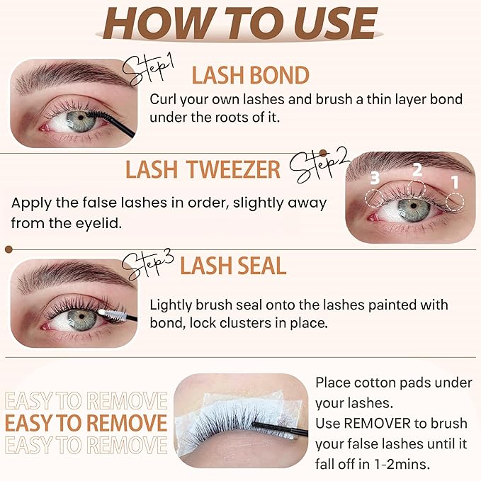 Fairy Lash Clusters 9-12mm Wispy Eyelash Clusters 160pcs Natural Cluster Eyelash Extensions CC Curve Individual Lashes Natural Look Short Thin Band Eyelashes Clusters by TOOCHUNAG