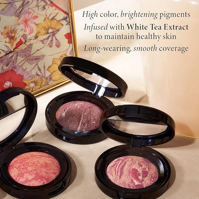 LAURA GELLER NEW YORK Baked Blush-n-Brighten Marbleized Blush - Sunswept - Creamy Lightweight - Satin Finish