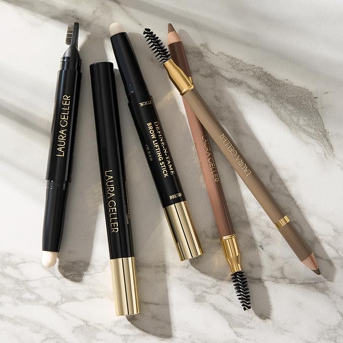 LAURA GELLER NEW YORK Bravo Brows Soft Pencil + Brush, Dark Brown