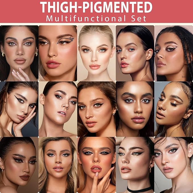 Eyebrow Pencil Kit, with Microblading Eyebrow Pen, Eyebrow Gel, Eyeliner, Eyebrow Brush, Eyebrow Pencils for Women, Waterproof, Smudge Proof, Long Lasting Makeup Formula - Soft Brown
