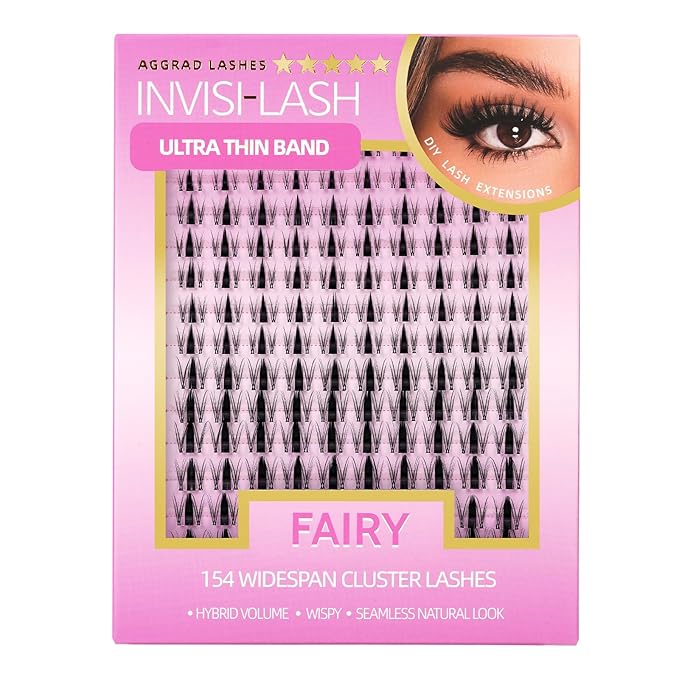 Fairy Lash Clusters Kit Short 8-14mm Manga Eyelash Clusters D Curl DIY Eyelash Extensions Wet-Look Spiky Anime Lashes Individual Fake Eyelashes Clusters with 0.03mm Ultra-Thin Invisible Lash Band