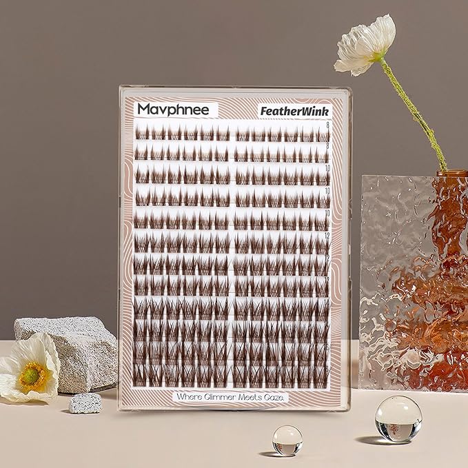 Brown Lash Clusters Spiky Eyelash Extensions Fluffy Fairy Dark Brown Individual Lashes Anime Cluster Lashes Extensions C Curve Eyelash Clusters Soft Vibe 10-16MM DIY Lash Pack