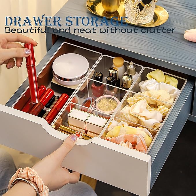 LONTOHCE Acrylic Organizer 4-piece Makeup Organizer Countertop For Drawers Organizer Storage Bathroom Organizers And Storage Is A Good Choice For Desktop Finishing (4)