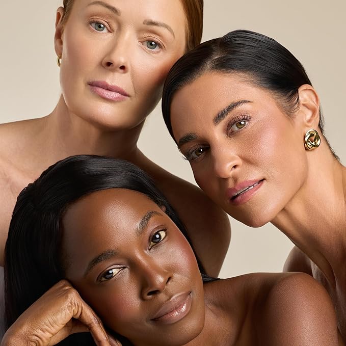 YENSA Skin on Skin BC Foundation Makeup - CC, BB Cream & Full Coverage Foundation-In-One - Buildable, Radiant Finish with SPF 40, Hyaluronic Acid, Peptides & 8 SuperBlacks - Deep Warm (1 oz)