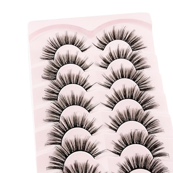 Wispy Natural Look Lashes Yasnai Cat Eye Lashes False Eyelashes Lashes Fake Lashes Eyelashes Natural 7 Pairs Pack