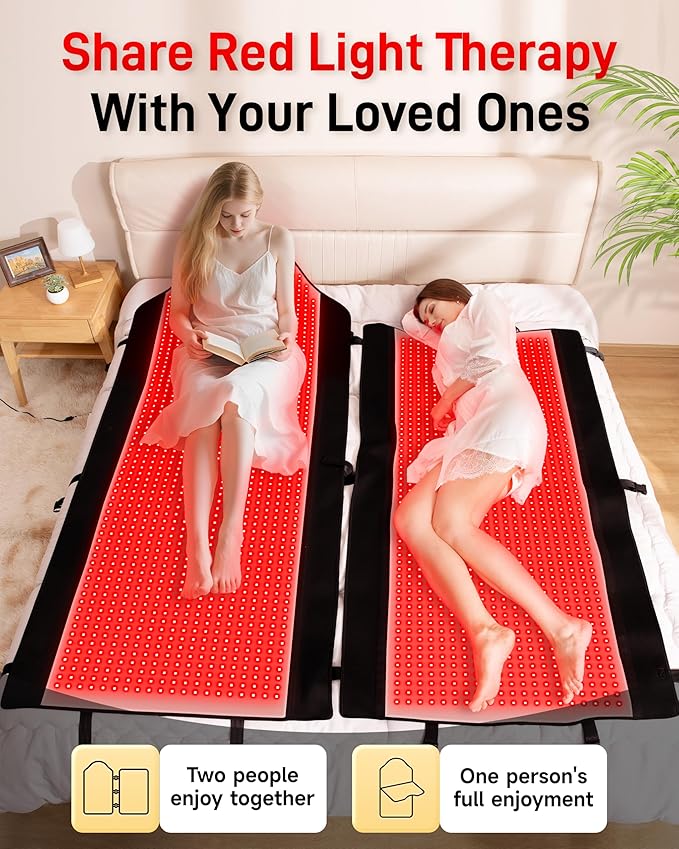 2026 Upgraded Triple-Mode Red Light Therapy Mat for Full Body Pain Relief, FSA&HSA Eligible 72.0" x 33.4" Medical-Grade TPU Red Light Blanket with 2600 Dual-Wave (660nm & 850nm) LEDs