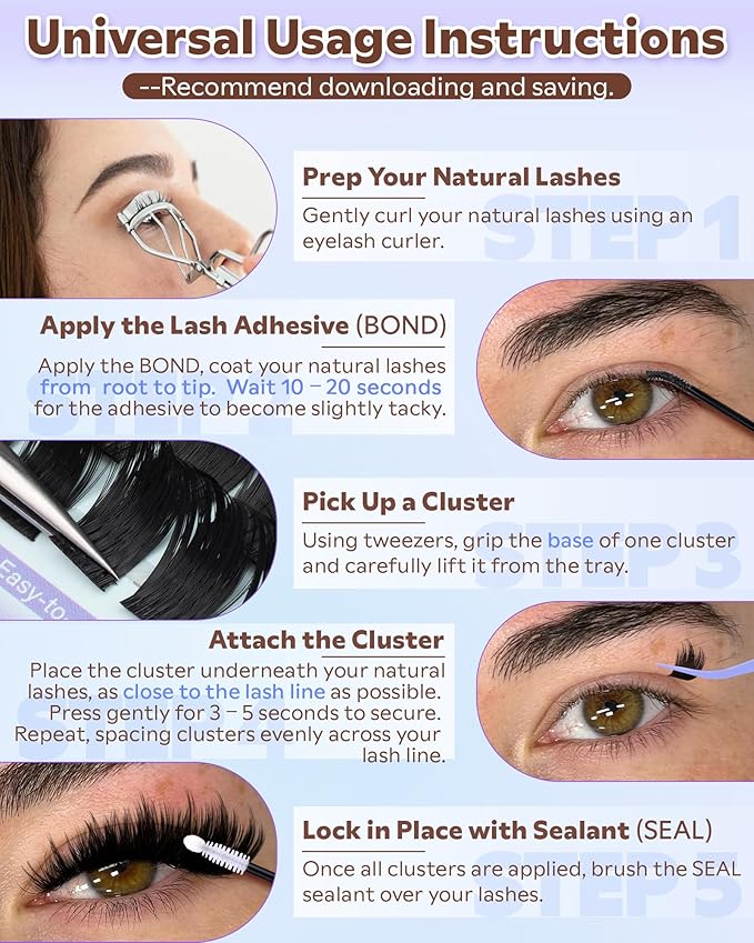 Goddvenus Salon-Like Lash Clusters Kit With Spikes DIY Eyelash Clusters D Curve Spiky Full Cluster Eyelash Extensions Kit Individual Lashes Cluster Kit (10-16mm 130Pcs)