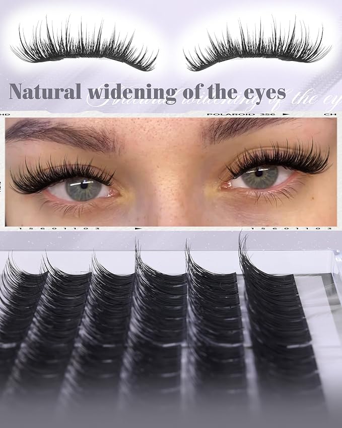 Wispy Lash Clusters Natural Volume Eyelash Clusters 10-16mm Spiky Cluster Eyelash Extensions Faux Mink Lash Extension CC Curly Individual Lashes Soft Thin Band by zanlufly