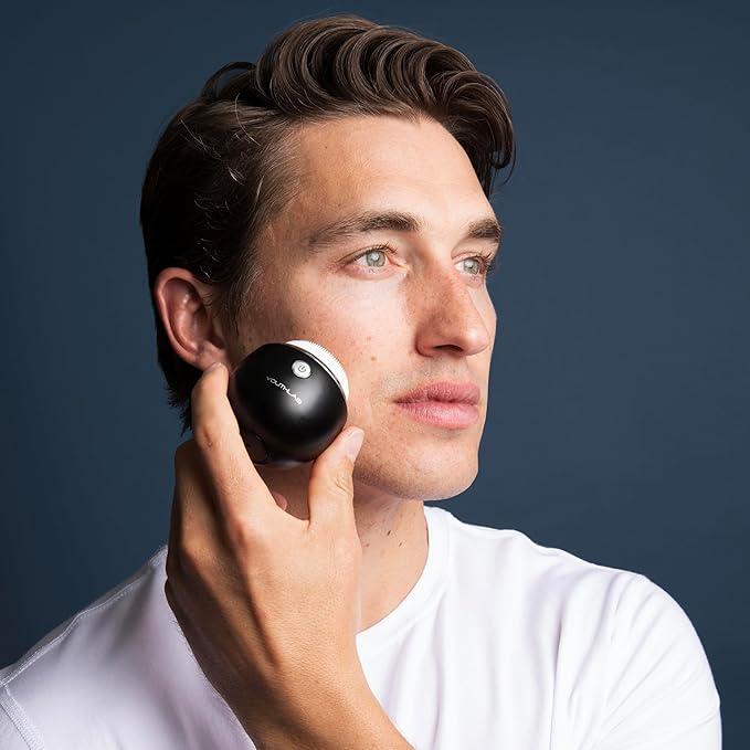 Pure Radiance, Vibrating Facial Cleansing Brush, Electric, 3 Modes, 3 Brush Heads (2 Bristle,1 Silicone), Waterproof, Rechargeable, Smart Timer, Exfoliating, Massage (Black)