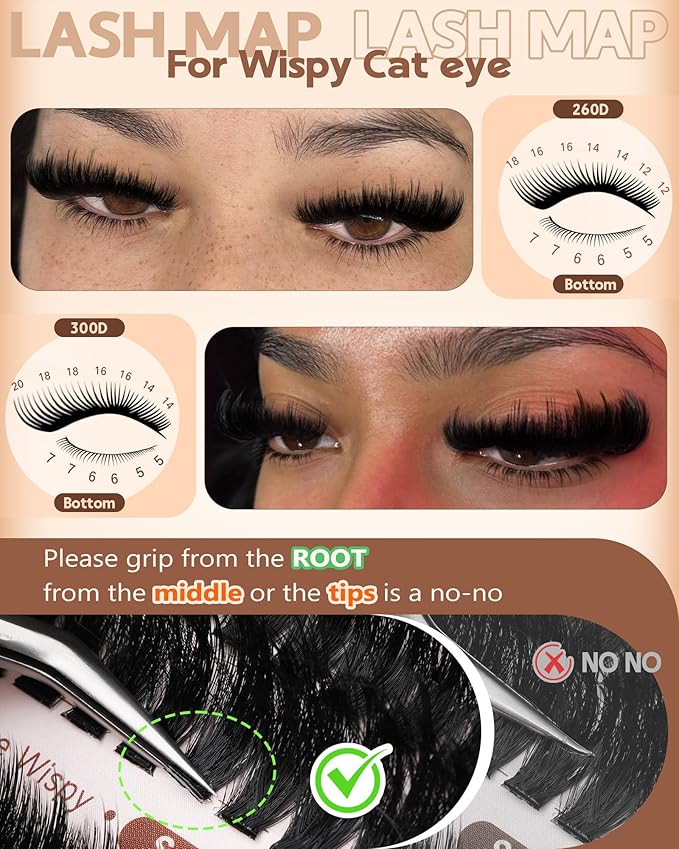 Goddvenus Lash Clusters Volume Eyelash Clusters D Curl cluster eyelash extensions Wispy Eye Lashes Clusters Russian Fluffy Eyelashes Clusters Faux Mink Eyelash Extensions with Bottom Lashes
