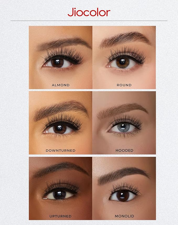 Jiocolor Natural False Eyelashes Wispy Lashes 3D Fluffy Lashes Natural Look Faux Mink Lashes Baby Curl Eyelashes Strip Fake Eyelash 7 Pairs 15MM