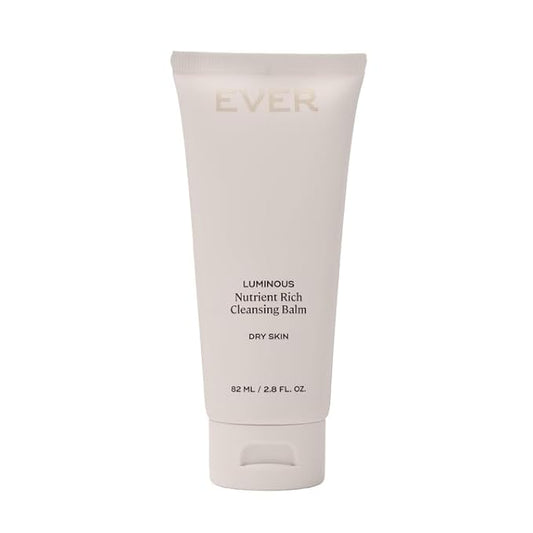 EVER Luminous Nutrient-Rich Cleansing Balm – Vitamin C & Sesame Oil Waterless Facial Cleanser to Remove Makeup, Dirt & Impurities – Nourishing Balm for Dry, Normal & Sensitive Skin, 2.8 fl oz