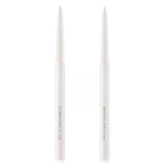 eyeliner pencil retractable eyeliner creamy pigmented smudge proof eye liner pen 2 Pcs White