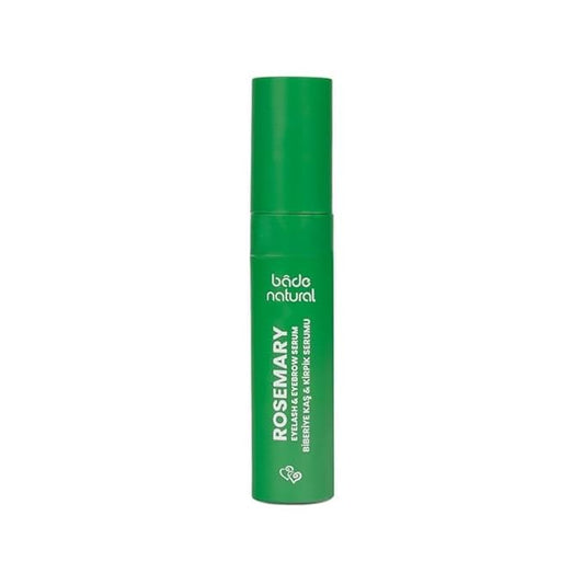 Bade Natural Rosemary Eyelash & Eyebrow Growth Serum – Lash & Brow Enhancer with Biotin, Caffeine & Aloe – Strengthens, Nourishes & Thickens – Dual Brush Applicator – 0.34 fl oz