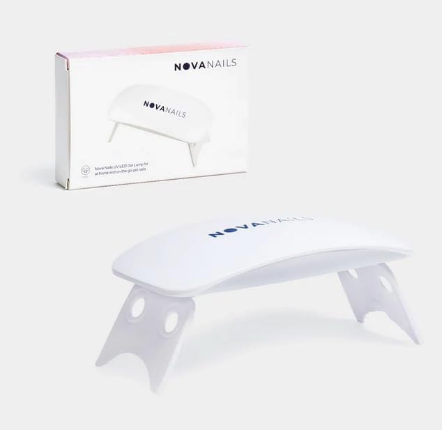 Gel Nail Lamp by NOVA, Female Founded Semi Cured Nails, 6W Max, 2 Timers (45s / 60s), Portable Lamp for Curing Nail Art, Gel Stickers and Strips, and Gel Manicure (lamp)