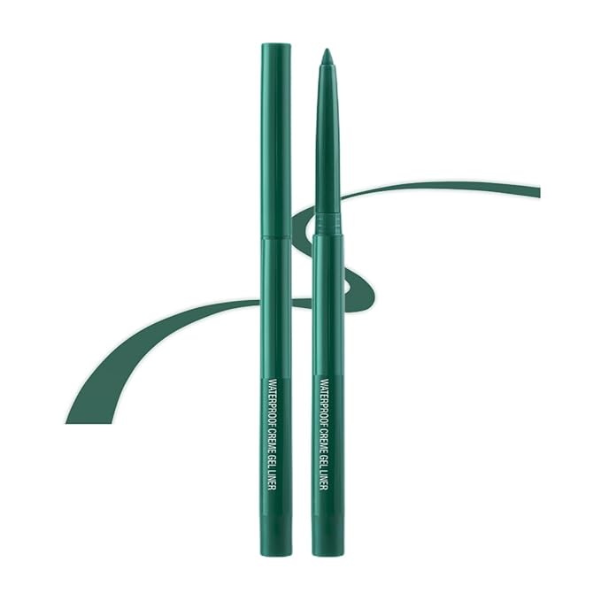 eyeliner pencil retractable eyeliner creamy pigmented smudge proof eye liner pen Dark Green