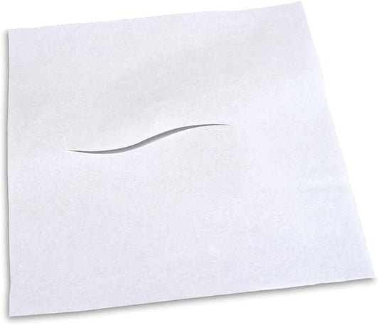 BodyMed Premium Headrest Paper Sheets – with Slit – Disposable Medical Face Barrier – Exam Paper Sheets – Case of 1,000 – 12-inch x 12-inch – White