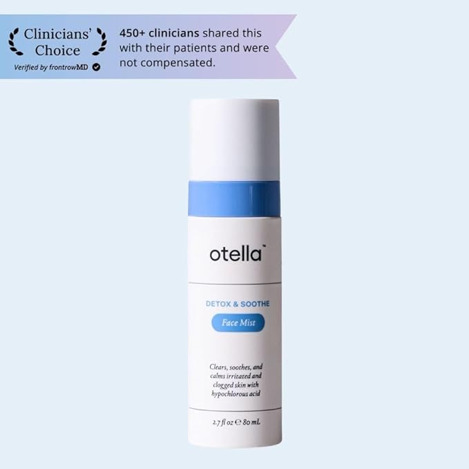 Detox & Soothe Face Mist with Hypochlorous Acid | Reduces Redness & Breakouts | pH Balance & Skin Cleansing for Active Lifestyles | TSA Approved, 2.7 oz | Clean Ingredients