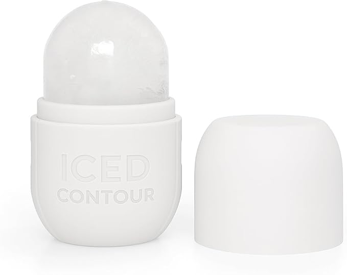 Ice Cube Roller, ice Roller for face, Cold Therapy for Injuries, Beauty Essentials, Ice Mold for Face Massager, face ice Roller, Skin Care Remove Fine Lines Shrink Pores Reduce Acne (White)