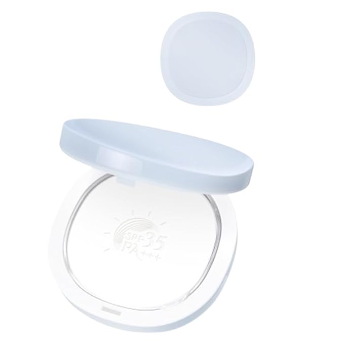 Sunscreen Compact Powder, Setting, Touch-up, Base Makeup, Sun Protection 4-in-1, SPF35 PA+++ with zinc oxide talc free Oil Control, Matte Finish, Longlasting Makeup Anti-dullness (White, Normal)