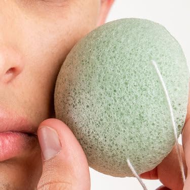 J&L Naturals Konjac Sponge | Exfoliating Face & Body Sponge for All Skin Types | Gentle Scrub | Cruelty Free, Vegan, Natural, Sustainable (Aloe Vera (for Dry Skin), 2-Pack Duo)