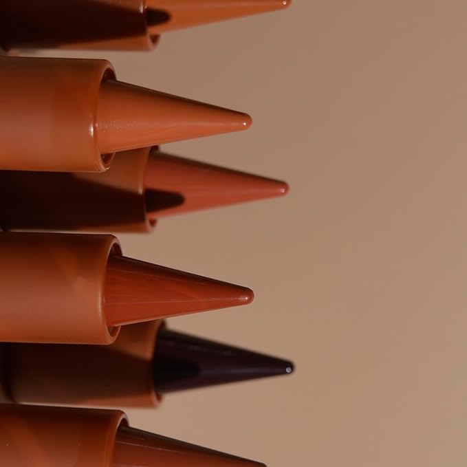 BAISEN DIARY 2Pcs 2-in-1 Gradient Lip Liner and Lipstick Lip Combo Set - Achieve Flawless Contour and Gradual Ombre Effect with Easy-to-Use Crayon Form and Cone Tip (2Pcs 06# Coffee Bean)