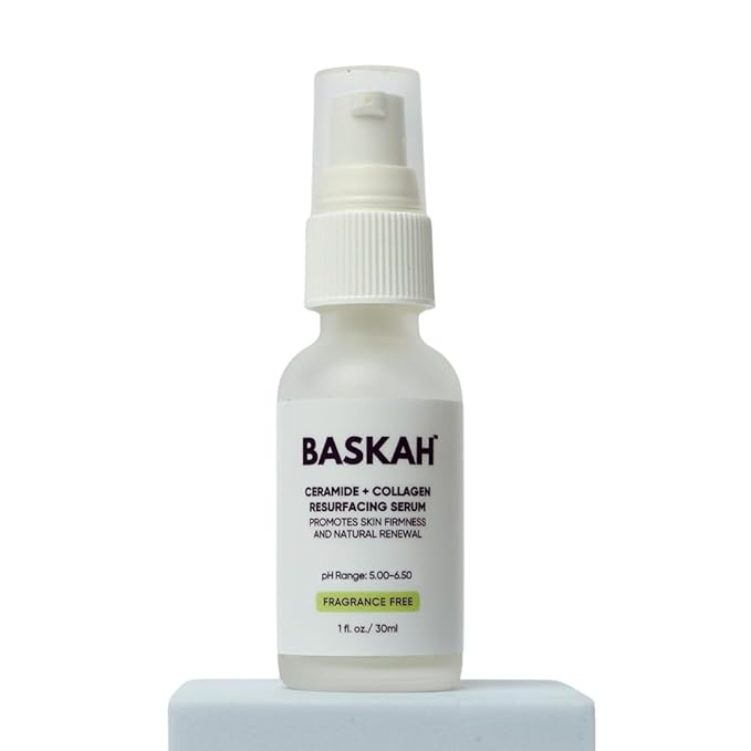 Baskah Ceramide & Collagen Serum – Hydrating Night Serum for Dry, Damaged Skin, Restores Skin Barrier & Firms for a Plump, Healthy Glow