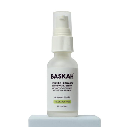 Baskah Ceramide & Collagen Serum – Hydrating Night Serum for Dry, Damaged Skin, Restores Skin Barrier & Firms for a Plump, Healthy Glow