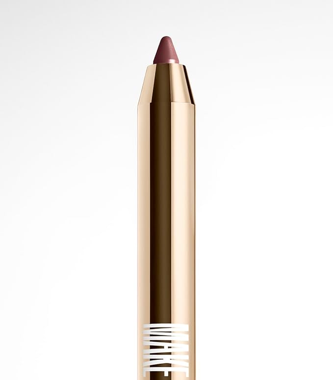 MAKE Beauty Continuum Lip Liner – Long Lasting Creamy Liner with Velvet Matte Finish – Includes Built-In Sharpener and Blending Brush – Highly Pigmented Dusty Pink Lip Color – Shade, Pulse