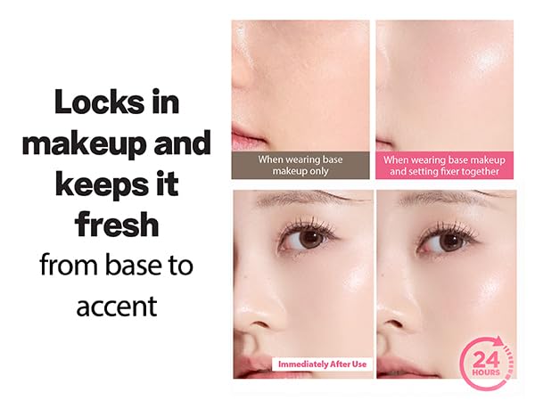 SONATURAL All Day Tight Make Up Setting Fixer – Award-Winning Makeup Setting Spray, Ultra-Fine Mist for Long-Lasting Wear – With Centella, Tea Tree & Lemon Extracts – Korean Skincare, 2.53 fl oz
