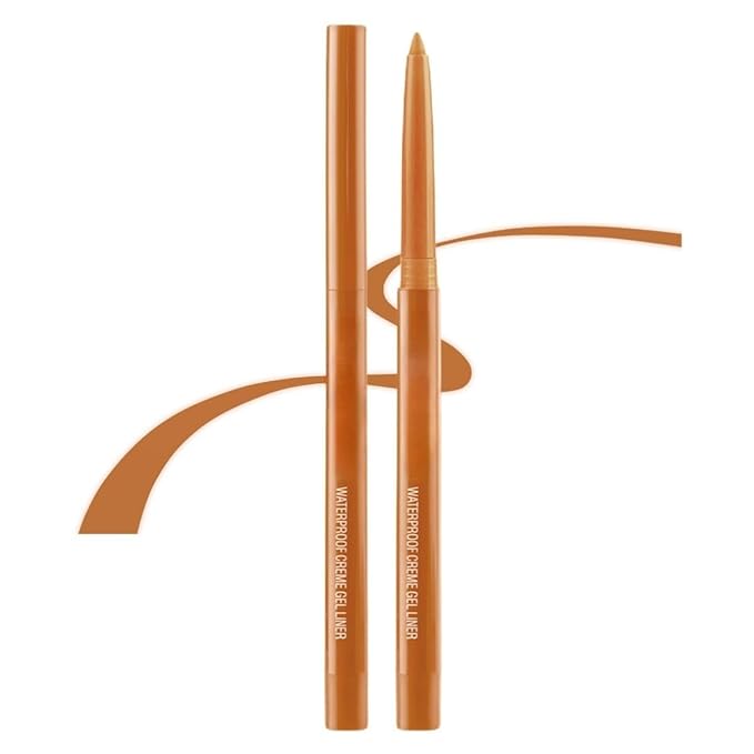 eyeliner pencil retractable eyeliner creamy pigmented smudge proof eye liner pen Shimmer Brown