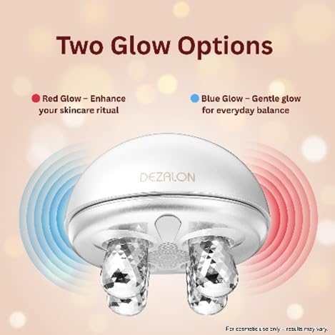 Microcurrent Facial Device, Face Massager, Cosmetic Red Glow Mode, Beauty Roller for Face, Jawline, Neck & Eyes