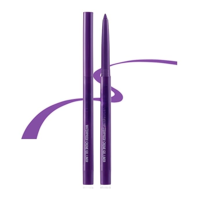 eyeliner pencil retractable eyeliner creamy pigmented smudge proof eye liner pen Purple